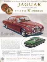 Retro Car Ad Poster - Jaguar S Models 1963 colour advert - The Nostalgia Store